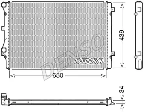 Радиатор системы охлаждения двигателя DENSO DRM32041