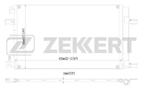 Радиатор кондиционера (конденсатор) ZEKKERT MK3066