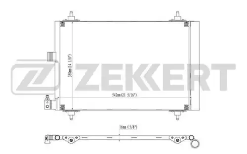 Радиатор кондиционера (конденсатор) ZEKKERT MK3017
