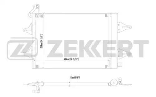 Радиатор кондиционера (конденсатор) ZEKKERT MK3114