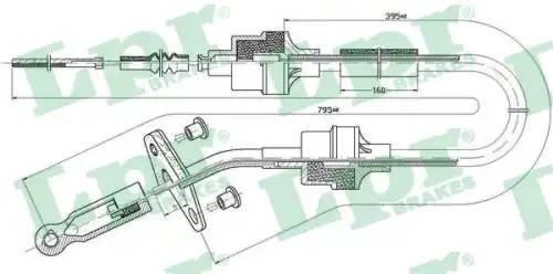 Трос сцепления LPR C0412C