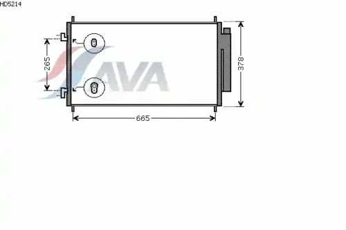 Радиатор кондиционера (конденсатор) AVA HD5214D