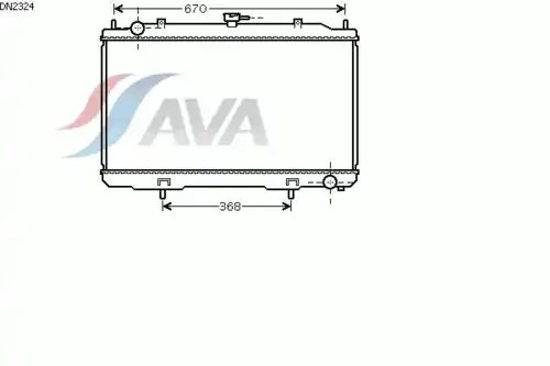 Радиатор системы охлаждения двигателя AVA DN2324