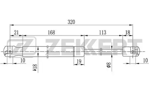 Амортизатор капота ZEKKERT GF2084