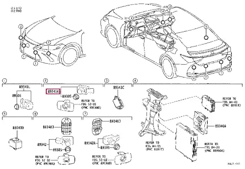 SENSOR, ULTRASONIC, 8934133220D1 TOYOTA / LEXUS