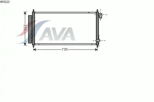 Радиатор кондиционера (конденсатор) AVA HD5222D