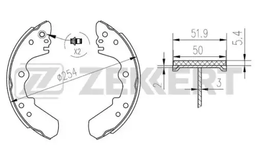 Тормозные колодки дисковые ZEKKERT BK4165