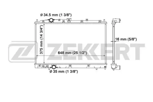 Радиатор системы охлаждения двигателя ZEKKERT MK1357