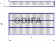 Фильтр воздушный DIFA DIFA 4467&nbsp;