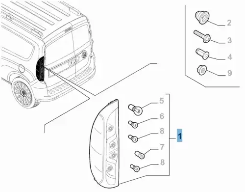 Фонарь задний FIAT 52044717