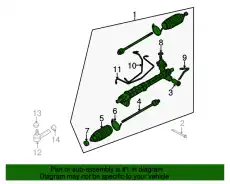 Рейка рулевая 4858065J52 SUZUKI