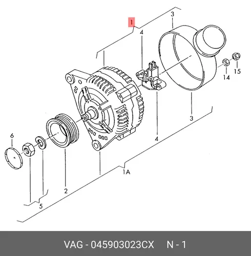 Генератор VAG 045903023CX