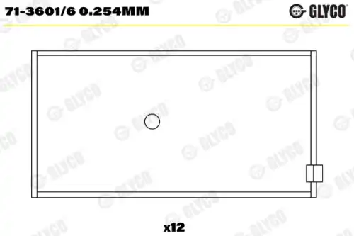 Шатунный подшипник 71-3601/6 0.254mm GLYCO