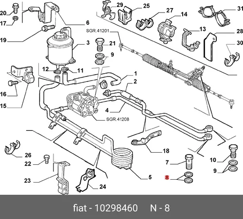  УПЛОТНИТЕЛЬНОЕ КОЛЬЦО, РЕЗЬБОВАЯ ПР 10298460 FIAT