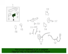 Уплотнитель двери GM 25866293