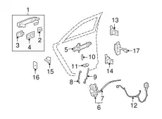 Уплотнитель двери GM 25866293