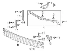 Усилитель бампера GM 84445138