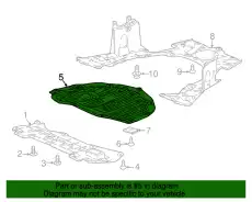 COVER ASSY, ENGINE SPLASH SHIELD 74112TLAA01 HONDA