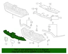 Решетка радиатора HONDA 71122TLAA00