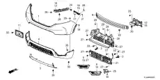 71102TLAA00 Нижняя часть бампера HONDA