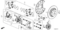 Тормозные колодки дисковые HONDA 43022TZ5A10