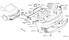 Усилитель бампера NISSAN 850305CA0A