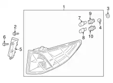 LAMP ASSY, REAR 33550THRA01 HONDA