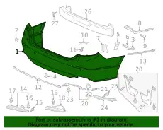 BUMBER COVER ASSY 04715TVAA61ZZ HONDA
