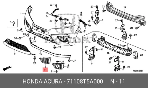 Автозапчасть 71108T5A000 HONDA