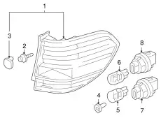 Фонарь задний HONDA 33551SHJA51
