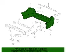 BUMBER COVER ASSY 04715SHJA92ZZ HONDA