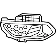 GRILLE, L. FR. 71107-TX6-A51 HONDA