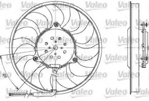 вентилятор охлаждения!\ Audi A4/A6 1.8-3.2 00> 698611 VALEO
