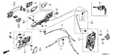LATCH ASSY., L. FR. 72150-T0A-A02 HONDA