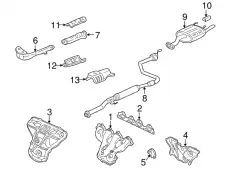 Коллектор выпускной HONDA 18100-P30-000