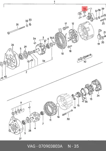 реле-регулятор генератора VW 070903803A VAG