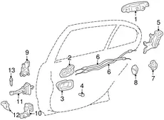 Ручка двери TOYOTA / LEXUS 69277-22090-A0