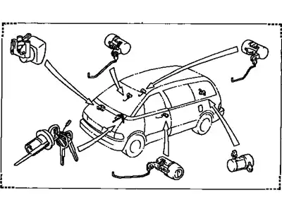 CYLINDER SET, LOCK 69503-95D03-06 TOYOTA / LEXUS