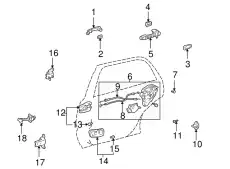 HANDLE SUB-ASSY, DOO 69206-44010-A0 TOYOTA / LEXUS