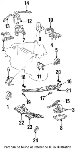 INSULATOR, ENGINE MO 12372-62030 TOYOTA / LEXUS