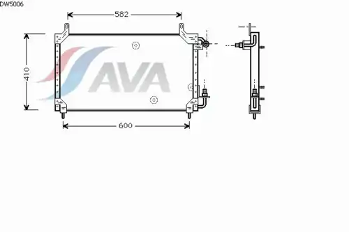 Радиатор кондиционера (конденсатор) AVA DW5006