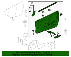 PANEL ASSY, DOOR TRI 67660-20161-C1 TOYOTA / LEXUS