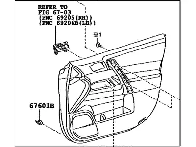 PANEL ASSY, FR DOOR 67620-48761-E0 TOYOTA / LEXUS