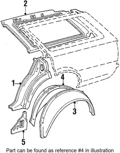 PANEL SUB-ASSY, QTR 61608-91616 TOYOTA / LEXUS