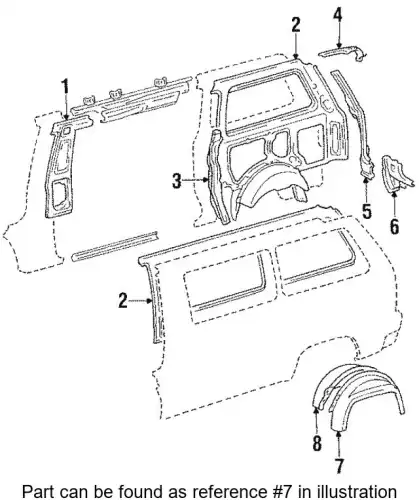 PANEL, QUARTER WHEEL 61632-87005 TOYOTA / LEXUS