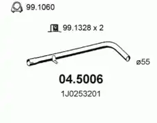 труба глушителя средняя VW 04.5006 ASSO