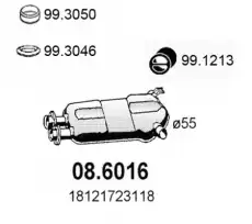 ГЛУШИТЕЛЬ СРЕДНЯЯ ЧАСТЬ 08.6016 ASSO