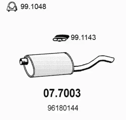 Глушитель основной 07.7003 ASSO