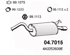 ГЛУШИТЕЛЬ ASSO 278-893 POLMO 01.25 04.7015