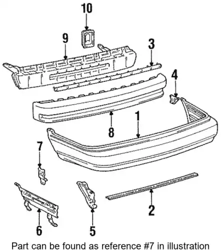 SUPPORT, RR BUMPER S 52685-32040 TOYOTA / LEXUS